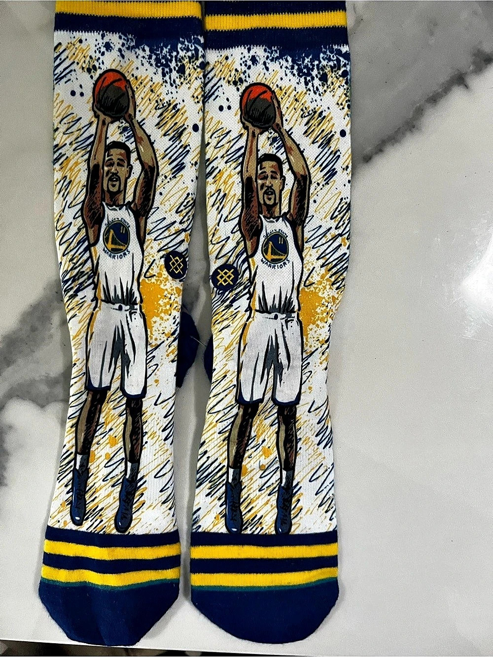 Stance NBA Golden State Warriors Klay Thompson Stencil Crew Socks Klay Thompson